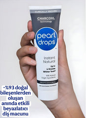 Close-up of activated charcoal toothpaste texture