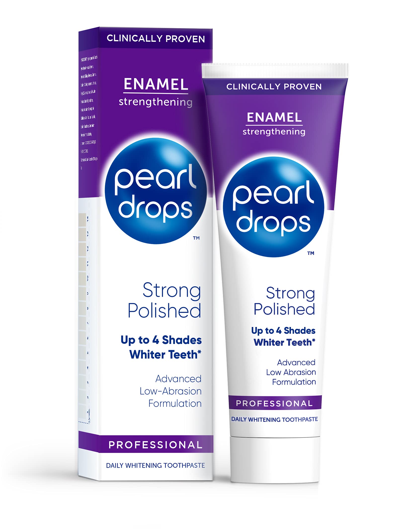 Pearl Drops Strong White toothpaste tube with polished mint flavour 75ml