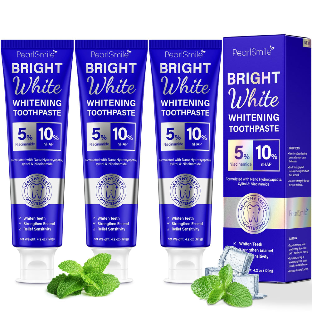 PearlSmile Whitening Toothpaste 4.2oz travel size tube