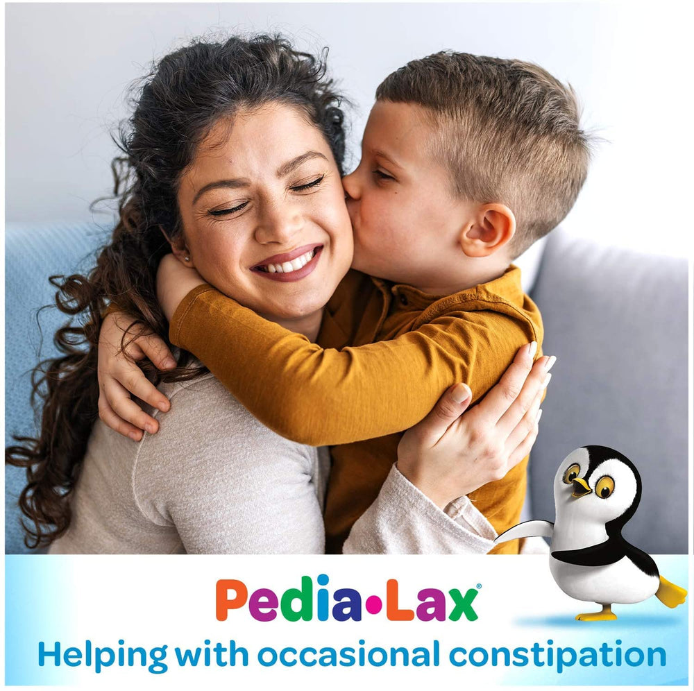 Pedia-Lax kid taking chewable tablet for easy relief