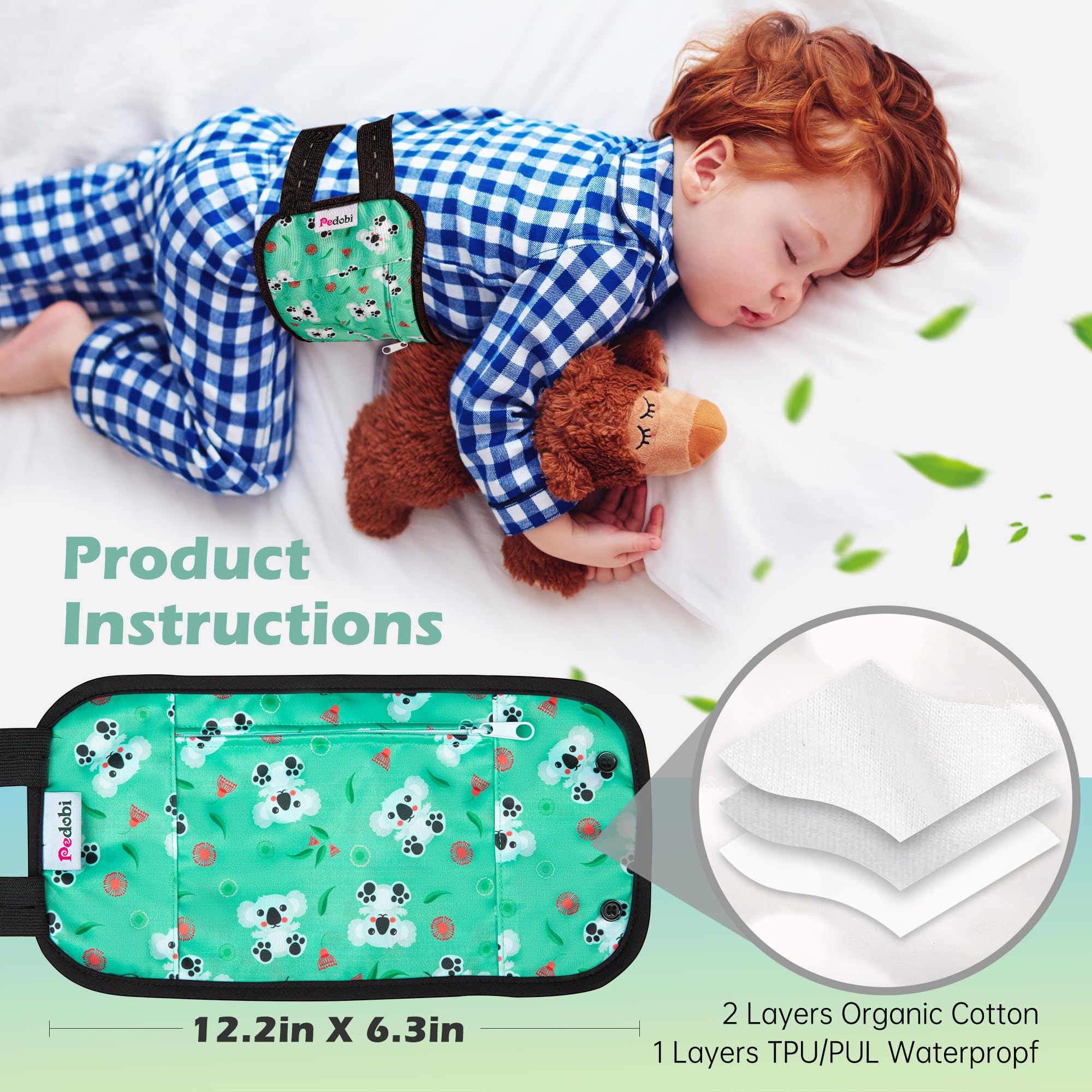 Inner organic fleece layer of the kids' castor oil wrap