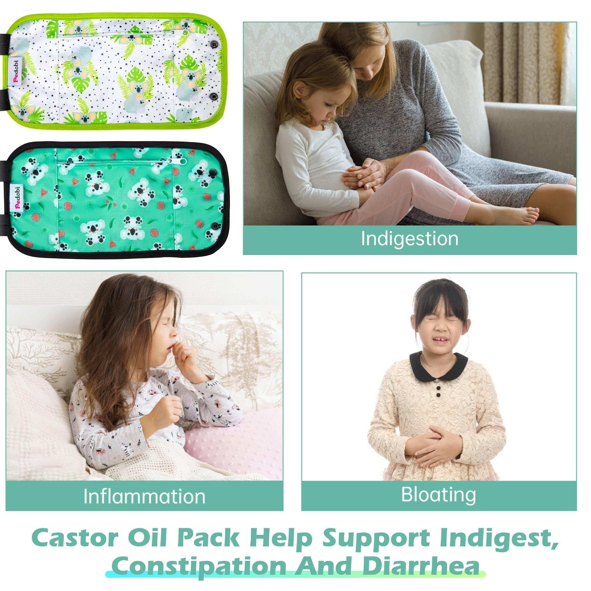Reusable organic cotton castor oil pad