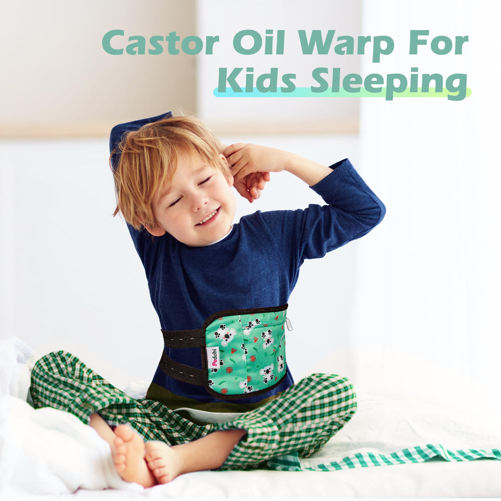 Set of 2 Pedobi castor oil pack wraps for kids