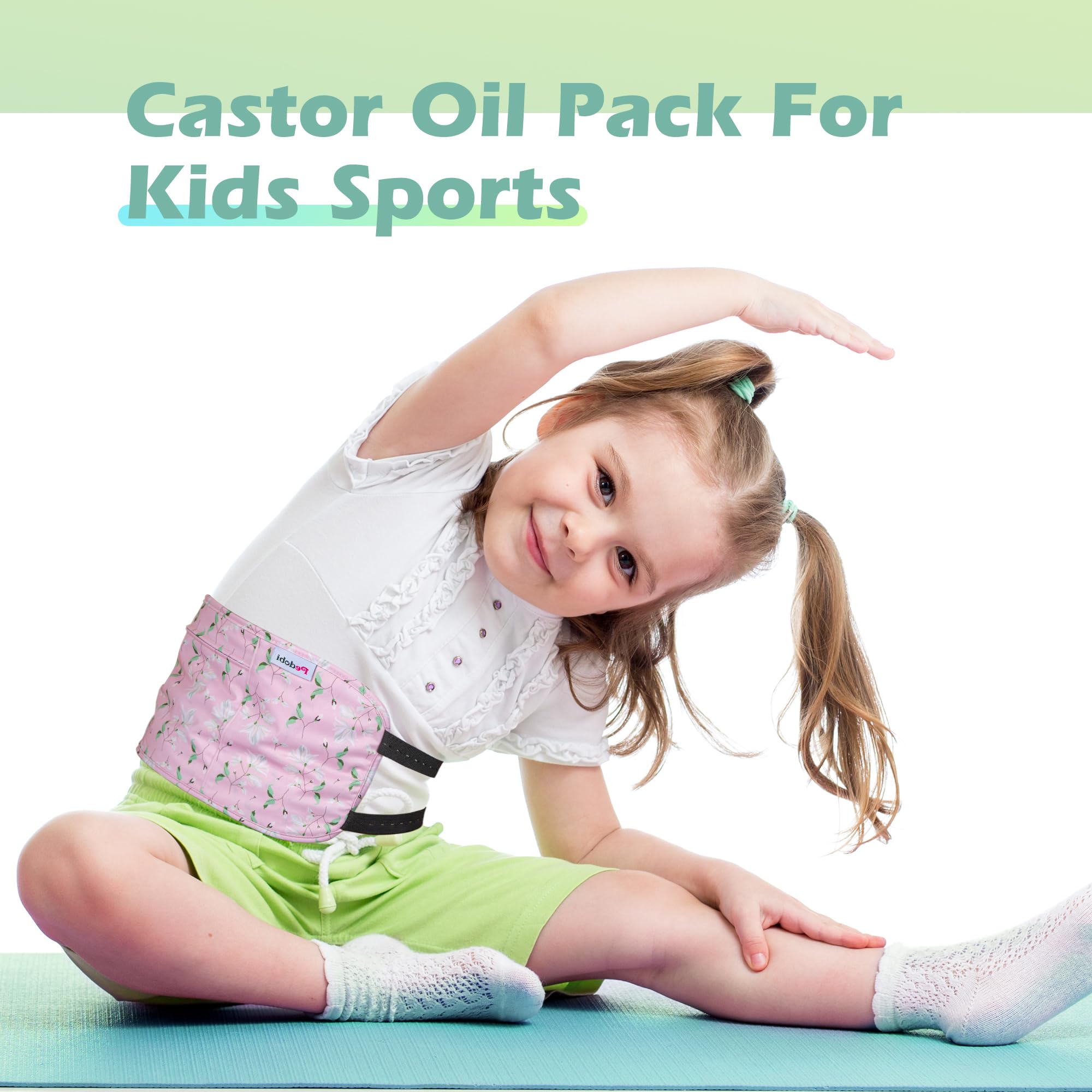 Two-pack set of Pedobi castor oil wraps for kids