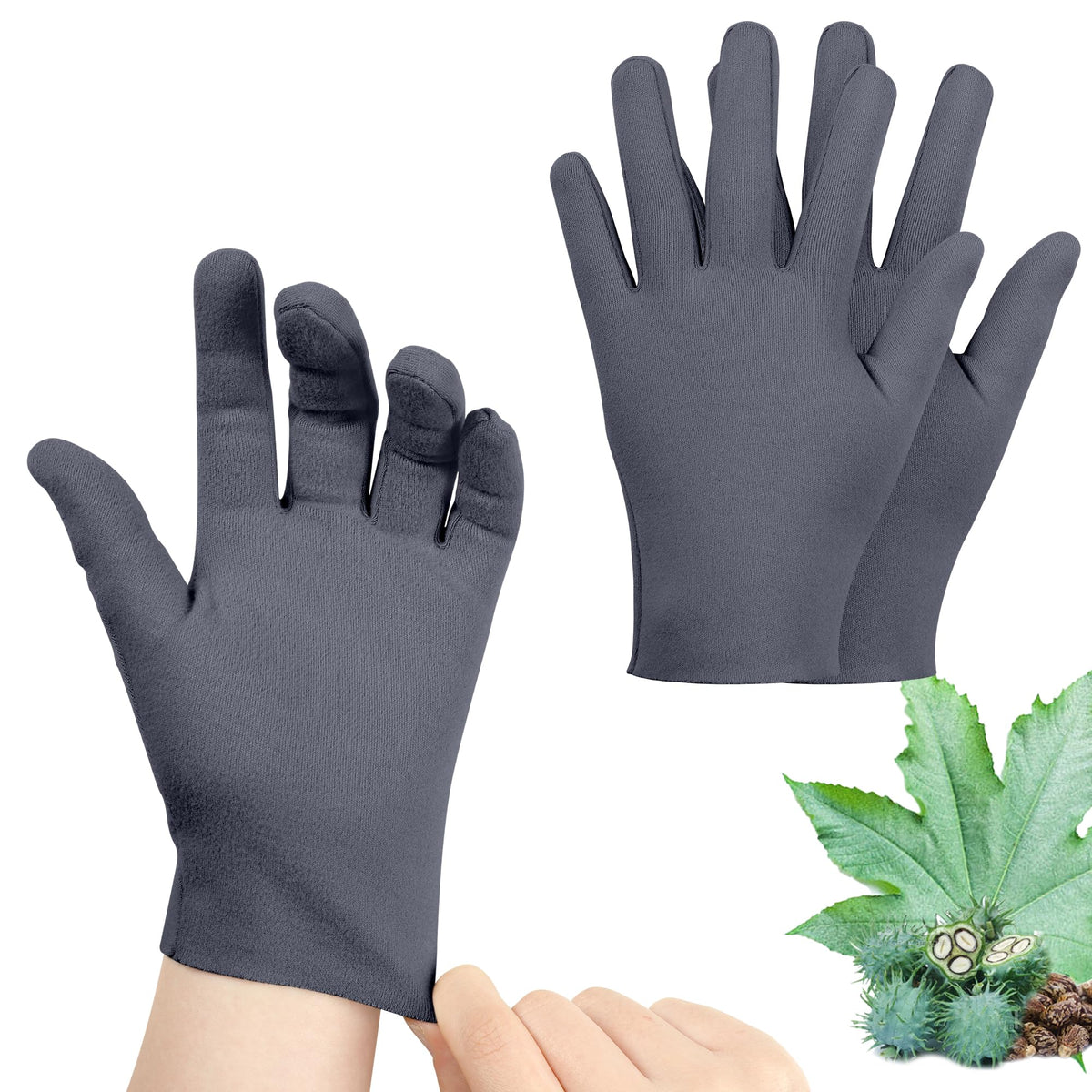 Pedobi 2-piece castor oil pack wrap for hands – front view