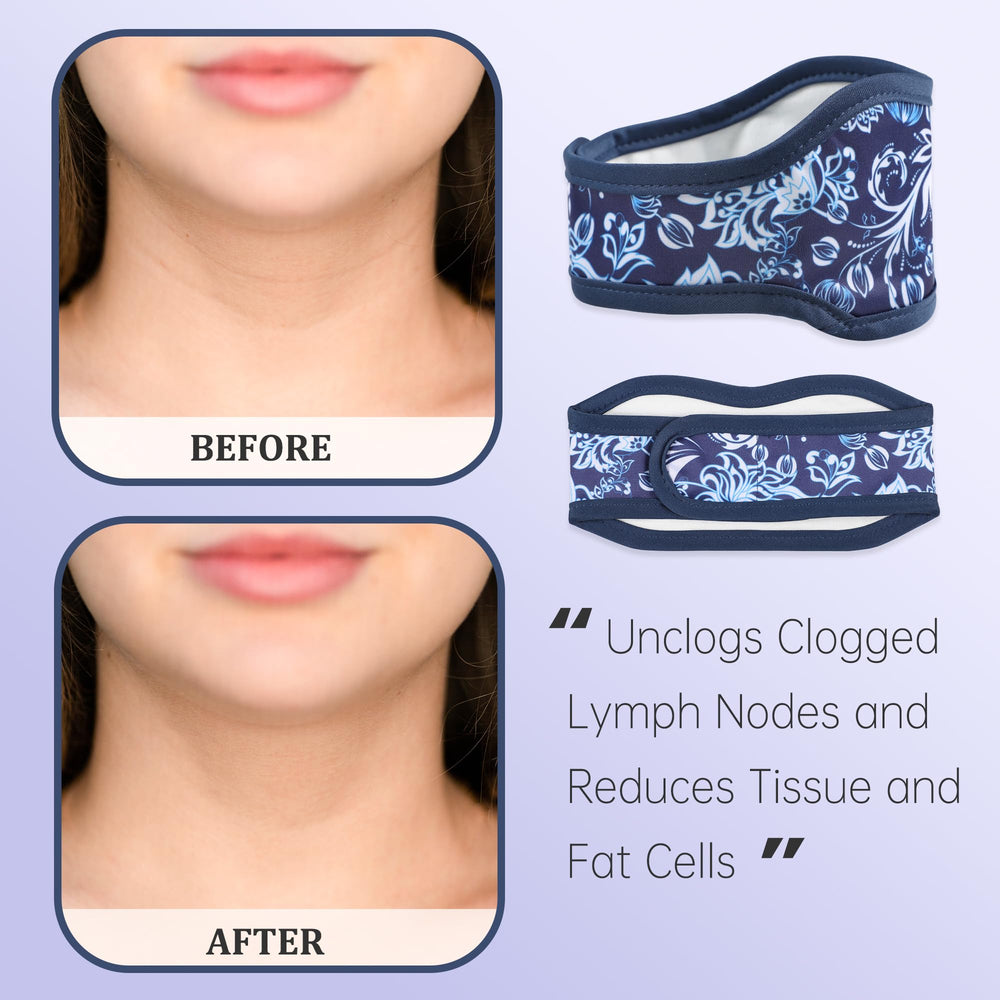 Castor oil pack wrap worn around neck and abdomen