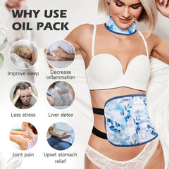 Pedobi castor oil pack wrap inner soft fleece close-up for skin comfort