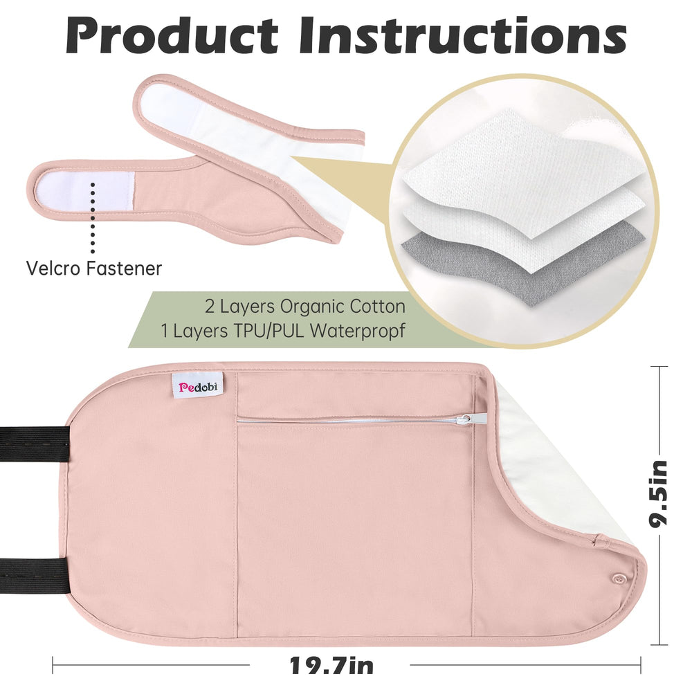 Pedobi castor oil pack wrap insomnia image features cozy fleece for restful sleep support.