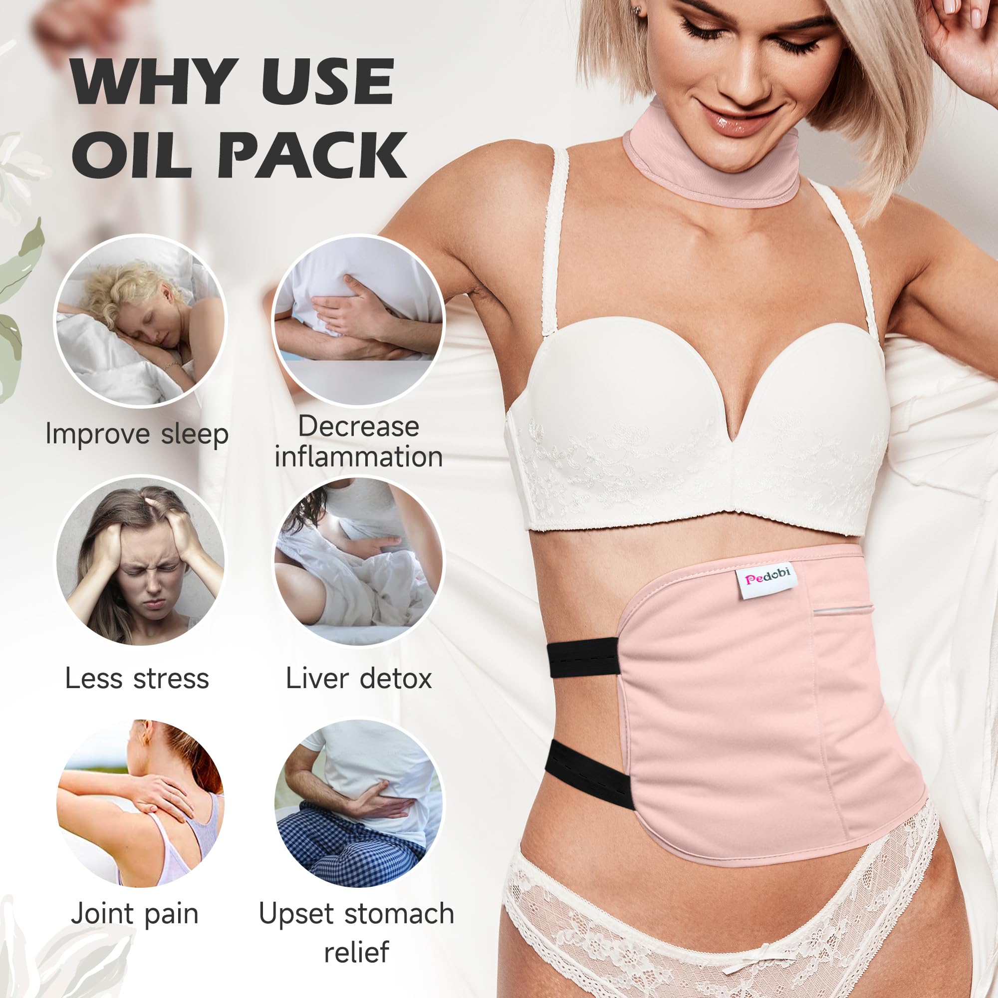 Pedobi castor oil pack wrap liver detox use image highlights practical application for detox routines.