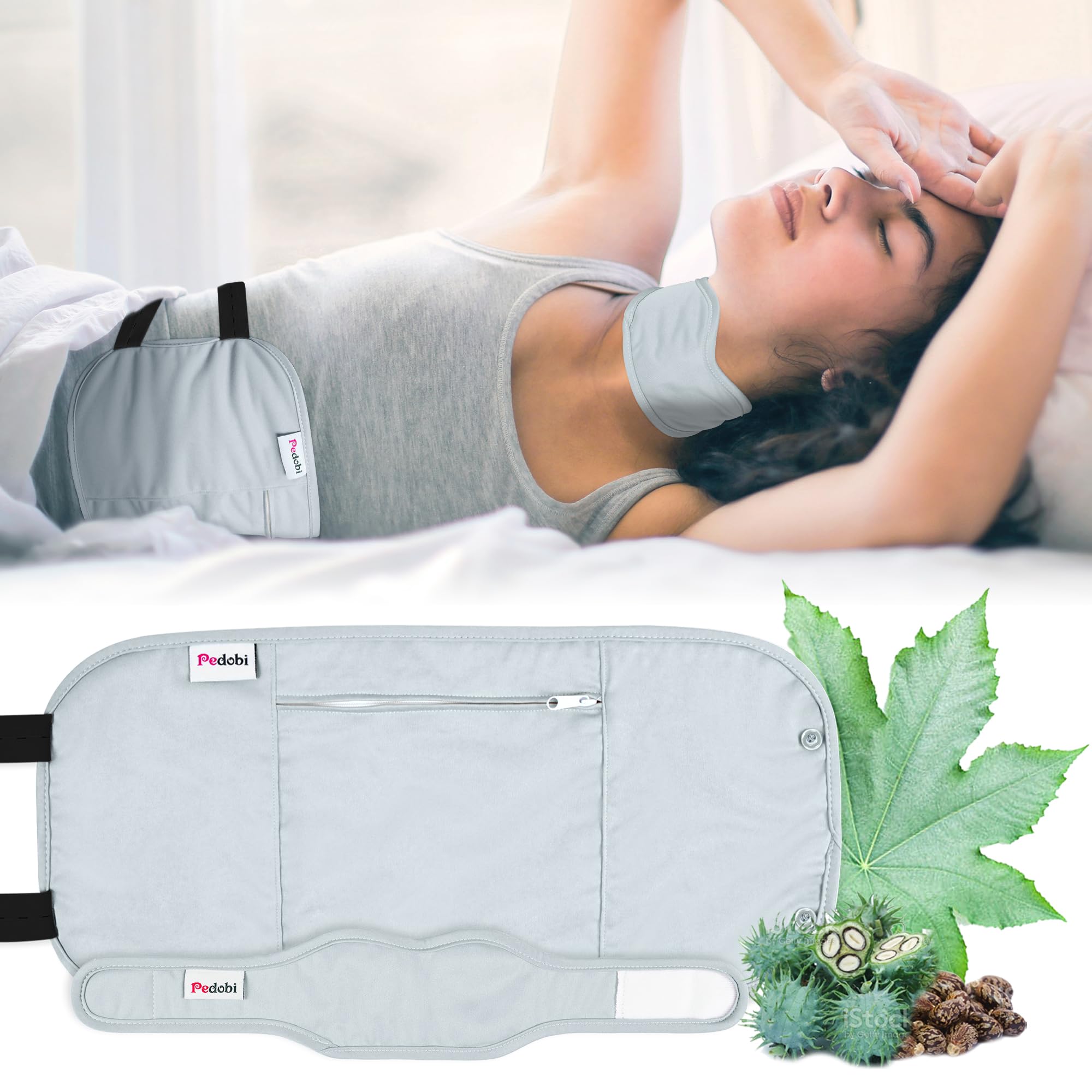 Pedobi castor oil pack wrap mess-free design helps keep stains away.