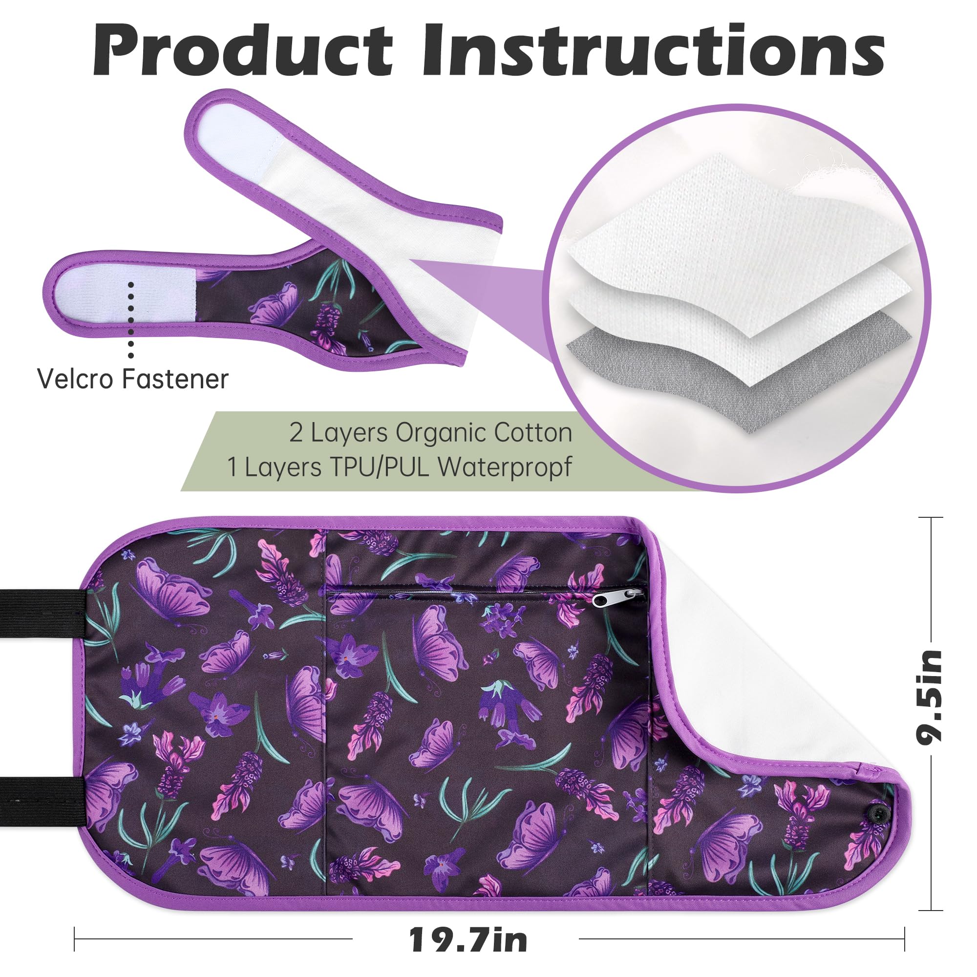 Pedobi castor oil pack wrap outer TPU layer prevents leaks and mess.