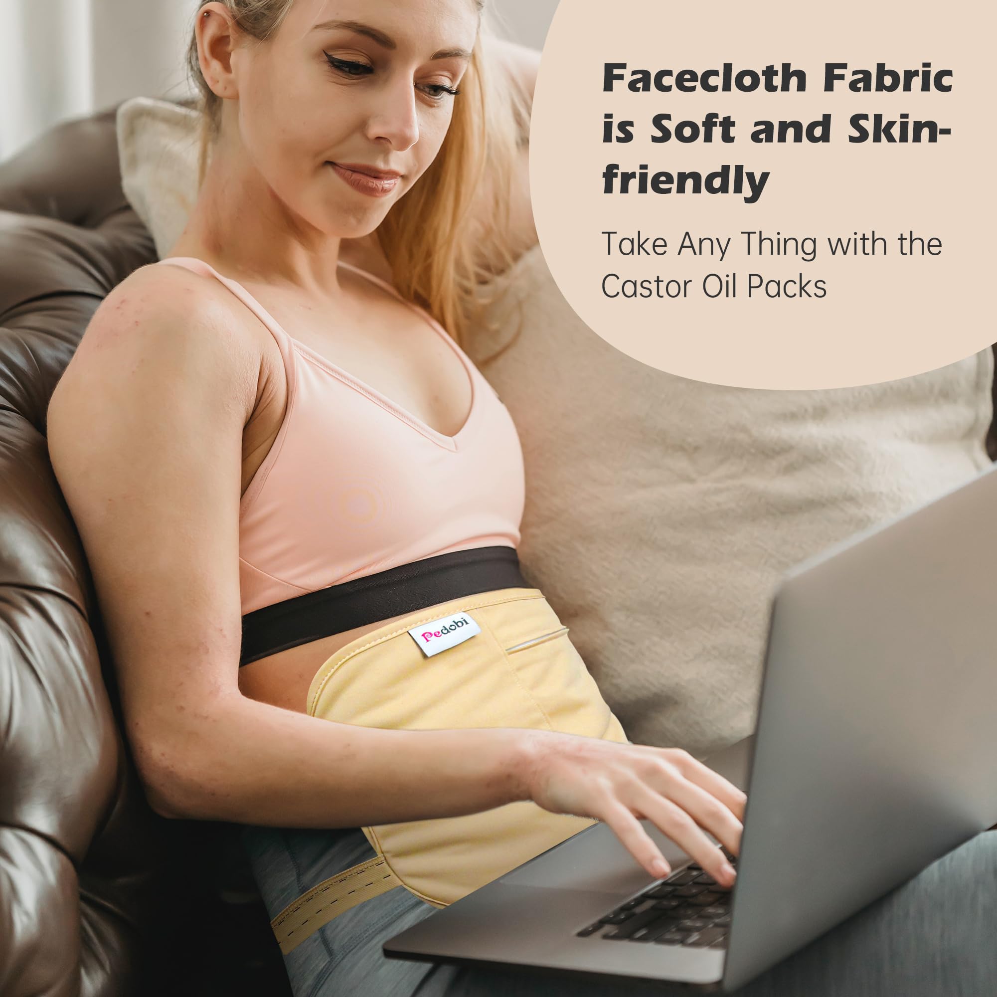 Pedobi soft storage pouch indicates versatility with heat or cold packs.