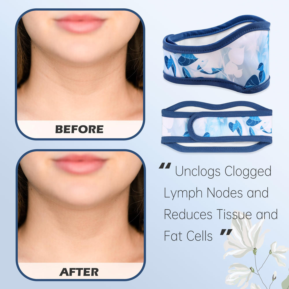 Pedobi castor oil pack wrap two-pack on model shows neck and torso coverage