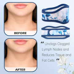 Pedobi castor oil pack wrap two-pack on model shows neck and torso coverage