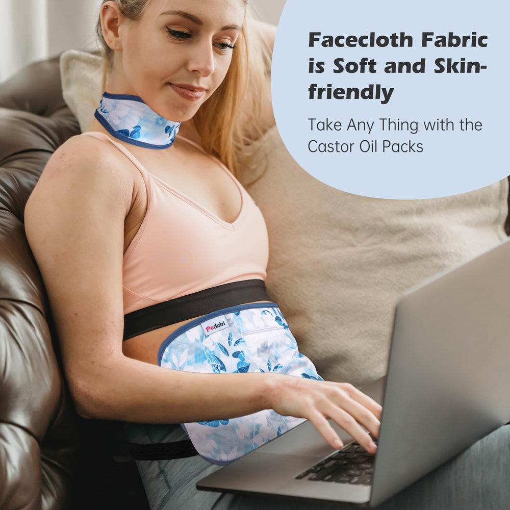 Pedobi castor oil pack wrap washable materials maintain freshness