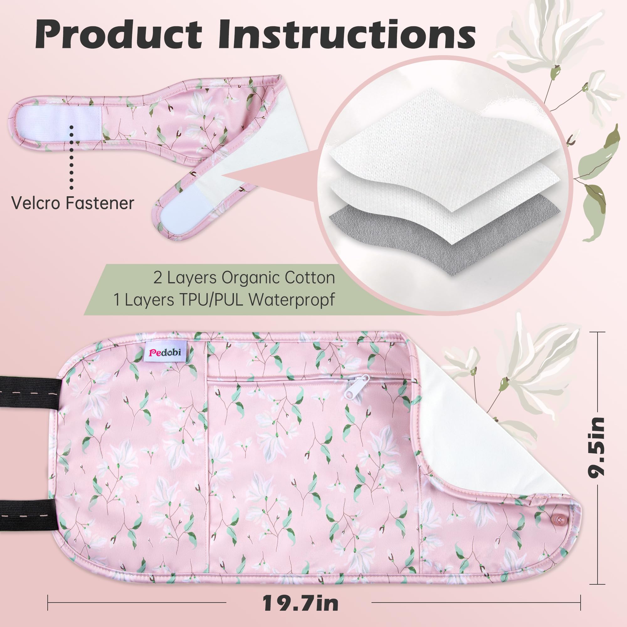 Pedobi inner premium cotton fleece layer for skin-friendly comfort