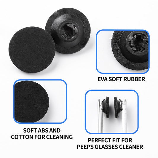Replacement eyeglass cleaning pads compatible with Peeps CarbonKlean