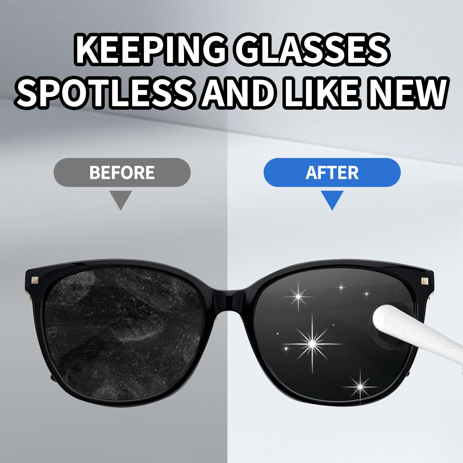 Pad being twisted off and replaced in Peeps Eyeglass Cleaner