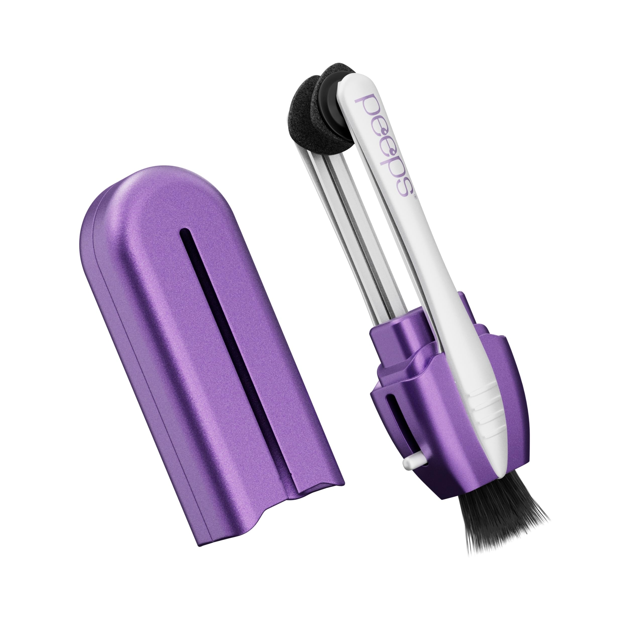 Peeps Eyeglass Cleaner Lavender close-up showing carbon microfiber