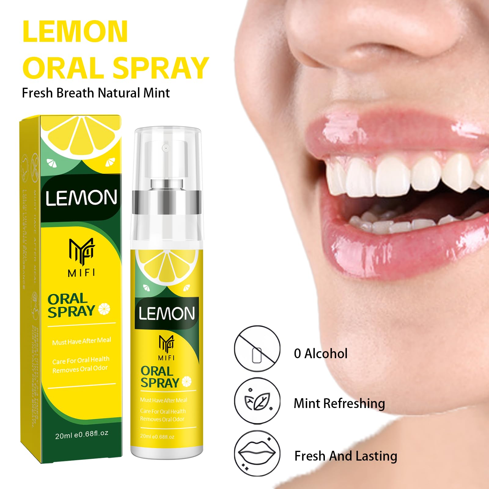 PEGO Lemon 2-Pack breath spray back view showing ingredients
