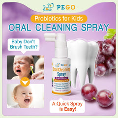 Back label details of PEGO Kids Oral Spray 40ml