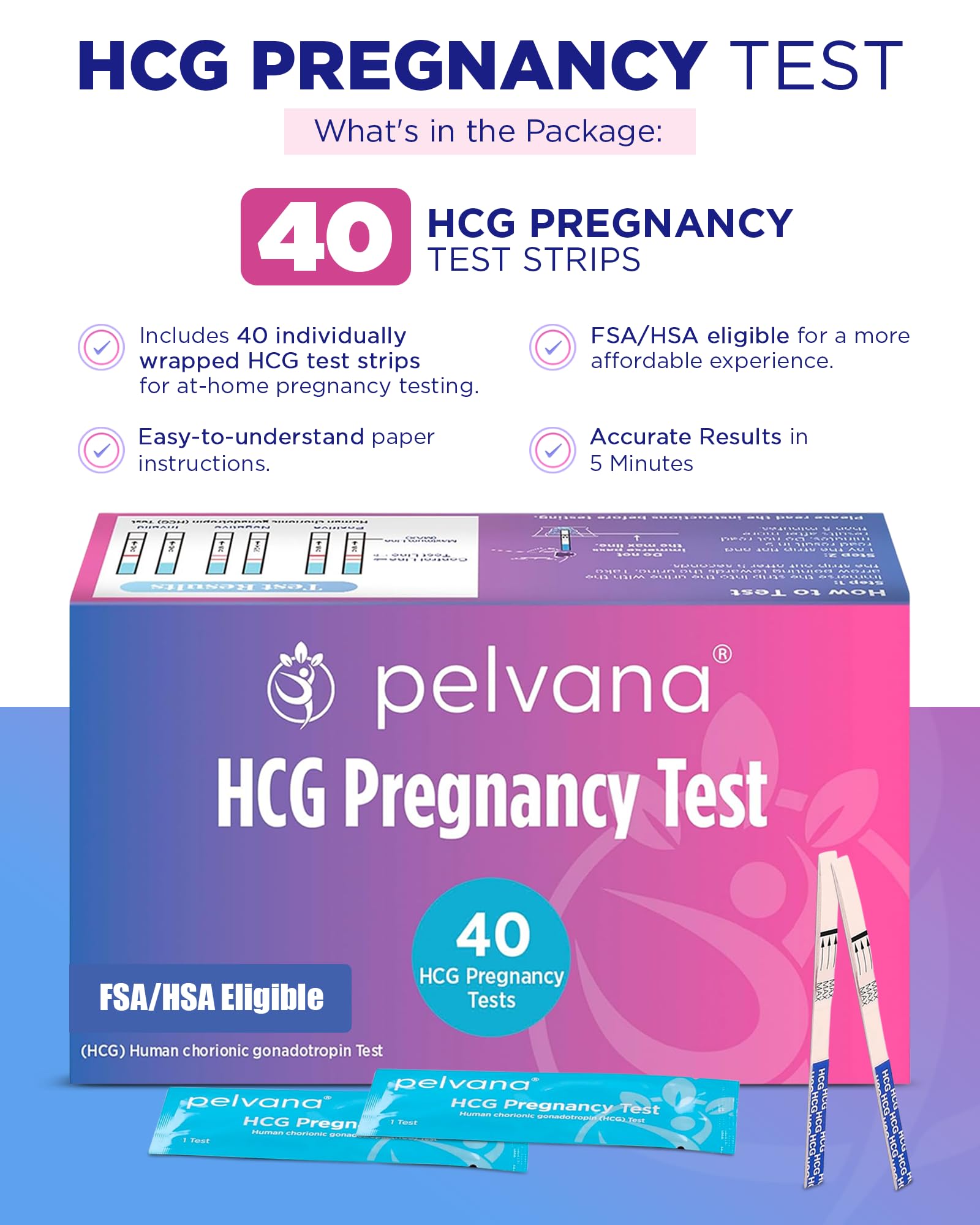 Pelvana bulk pack packaging for HCG pregnancy tests