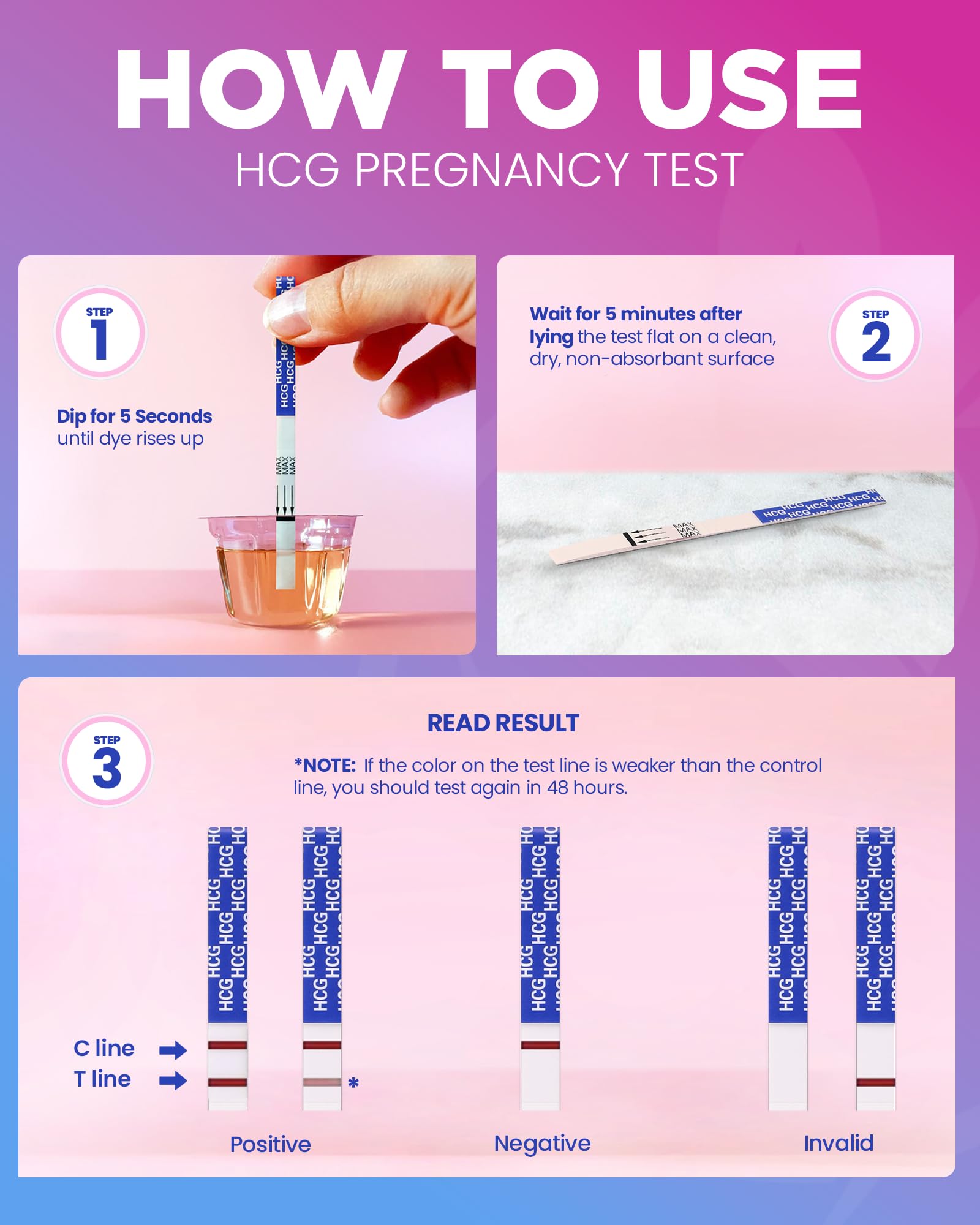 Pelvana test results showing two lines indicating pregnancy