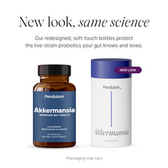 Pendulum Akkermansia packaging box reflects science-backed wellness support