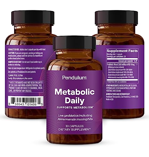 Pendulum Metabolic Daily capsules ready for everyday probiotic use and digestion support.