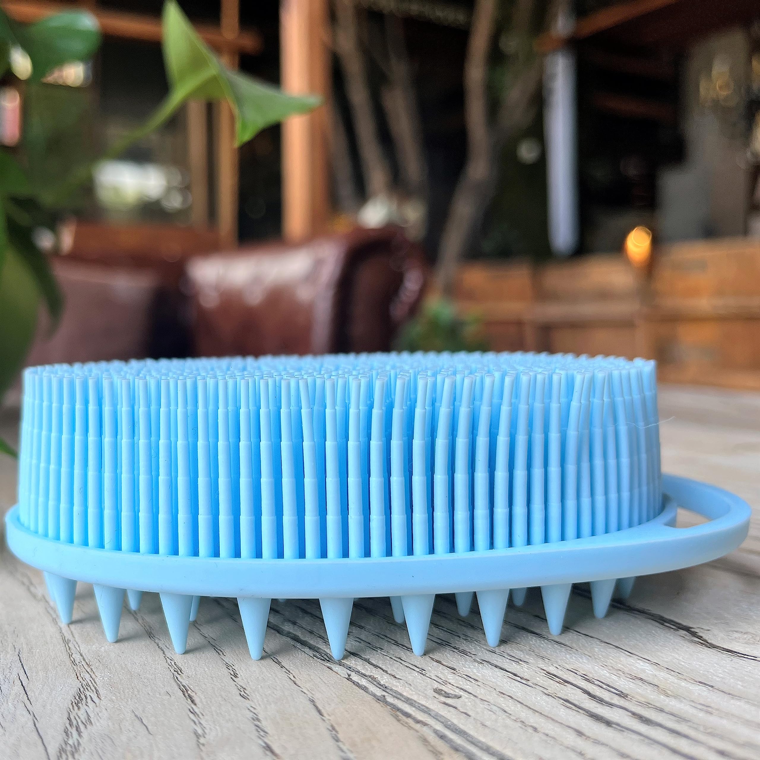 Penepico premium sensory brush front view showcases soft silicone bristles for skin-safe brushing.
