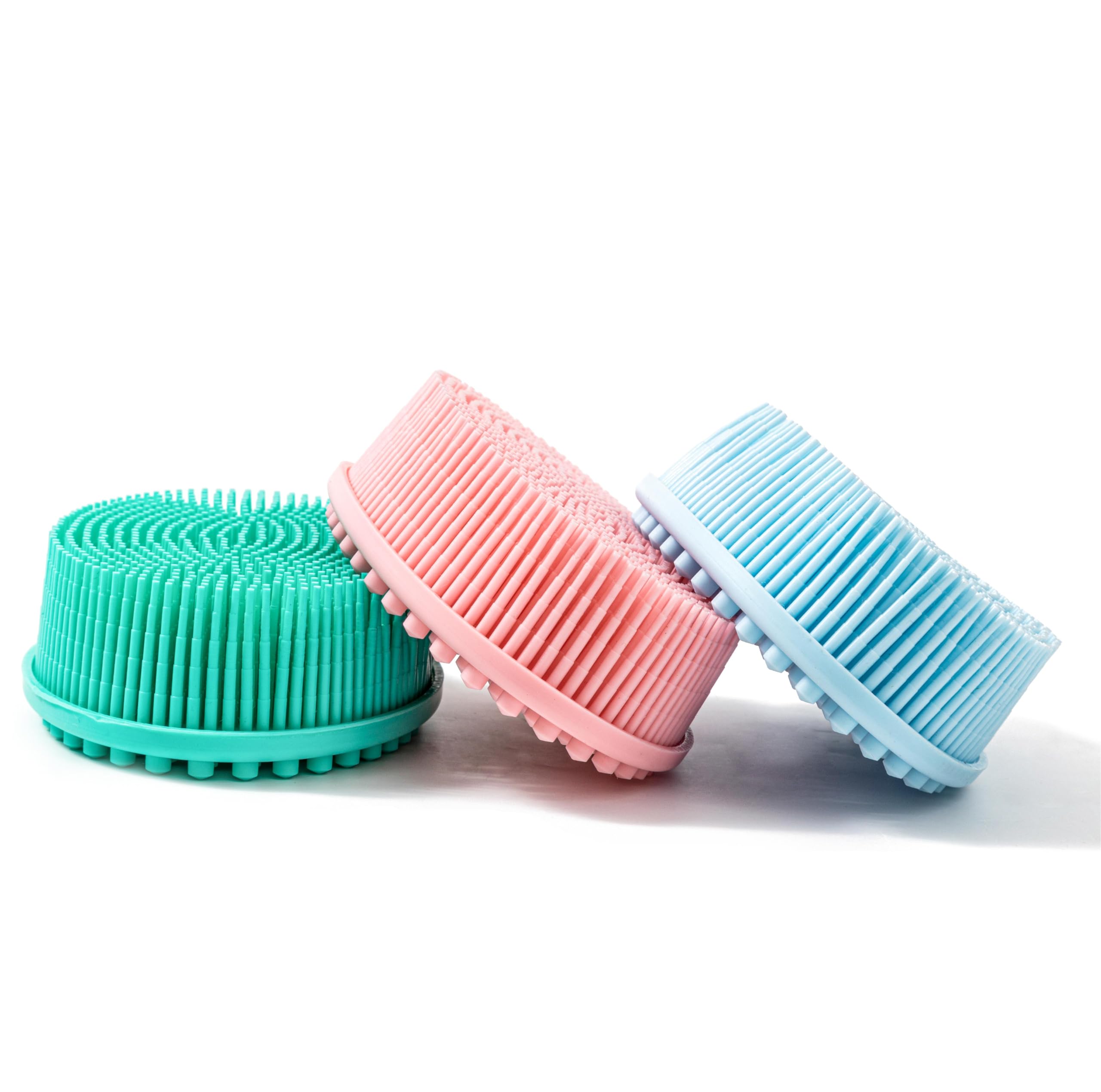 Penepico sensory brush teal oval side offers dual textures for varied tactile exploration
