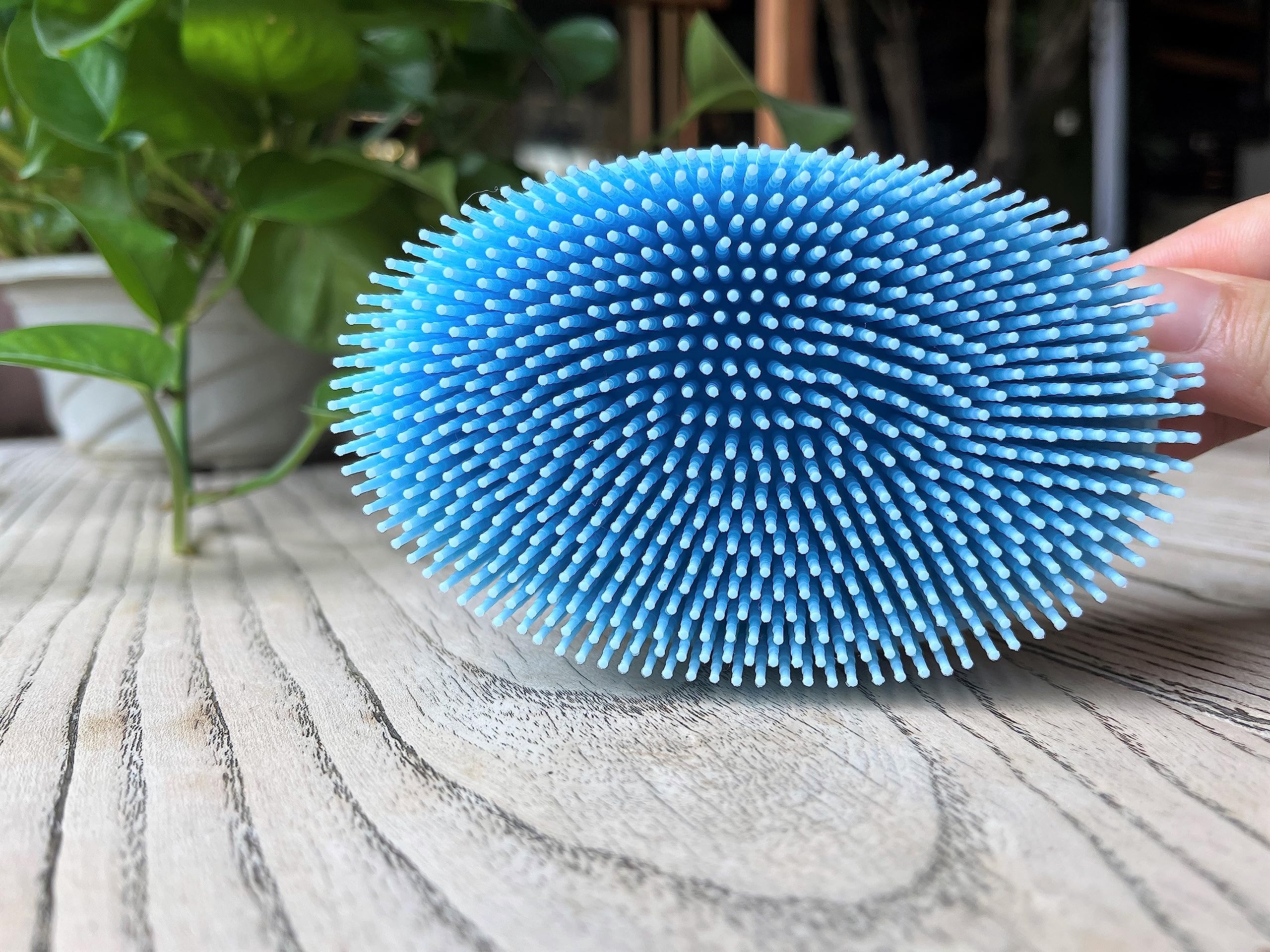 Penepico silicone loofah for shower with soft exfoliation.