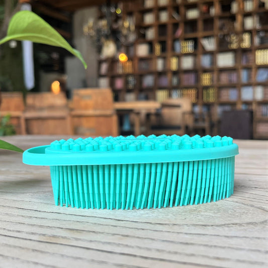 Penepico soft silicone body scrubber for gentle cleansing and tactile exploration.