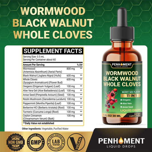 Dropper of Penhoment Berry Mix Wormwood Tincture