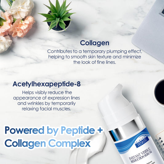 Close-up of PENNTR serum application showing silky, lightweight texture.