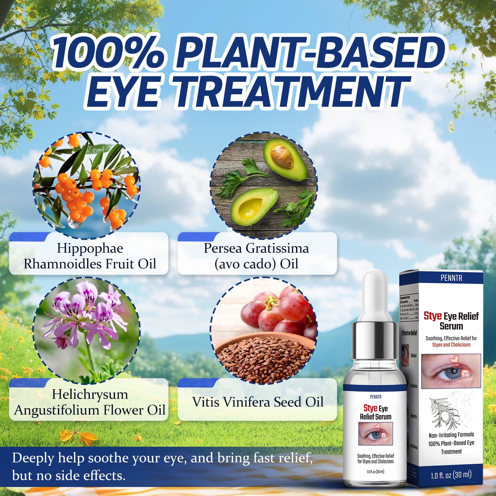 PENNTR Natural plant ingredients label emphasizing safety