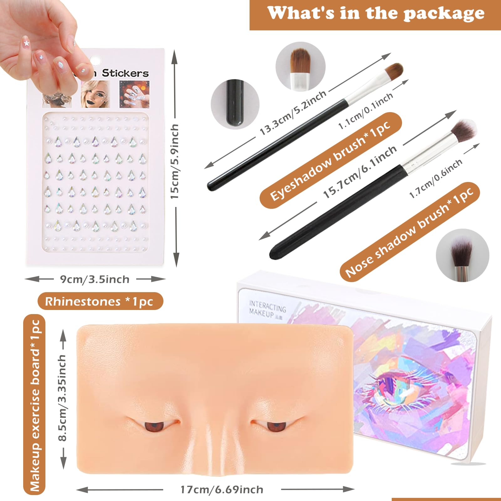 Penugo silicone makeup mannequin side view, durable surface for repeated brush strokes.
