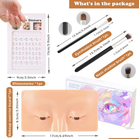 Penugo silicone makeup mannequin side view, durable surface for repeated brush strokes.