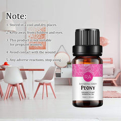 Gift-ready Rainbow Abby Peony essential oil packaging