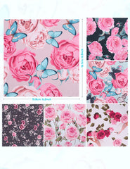 Close-up of microfiber texture on floral cleaning cloth