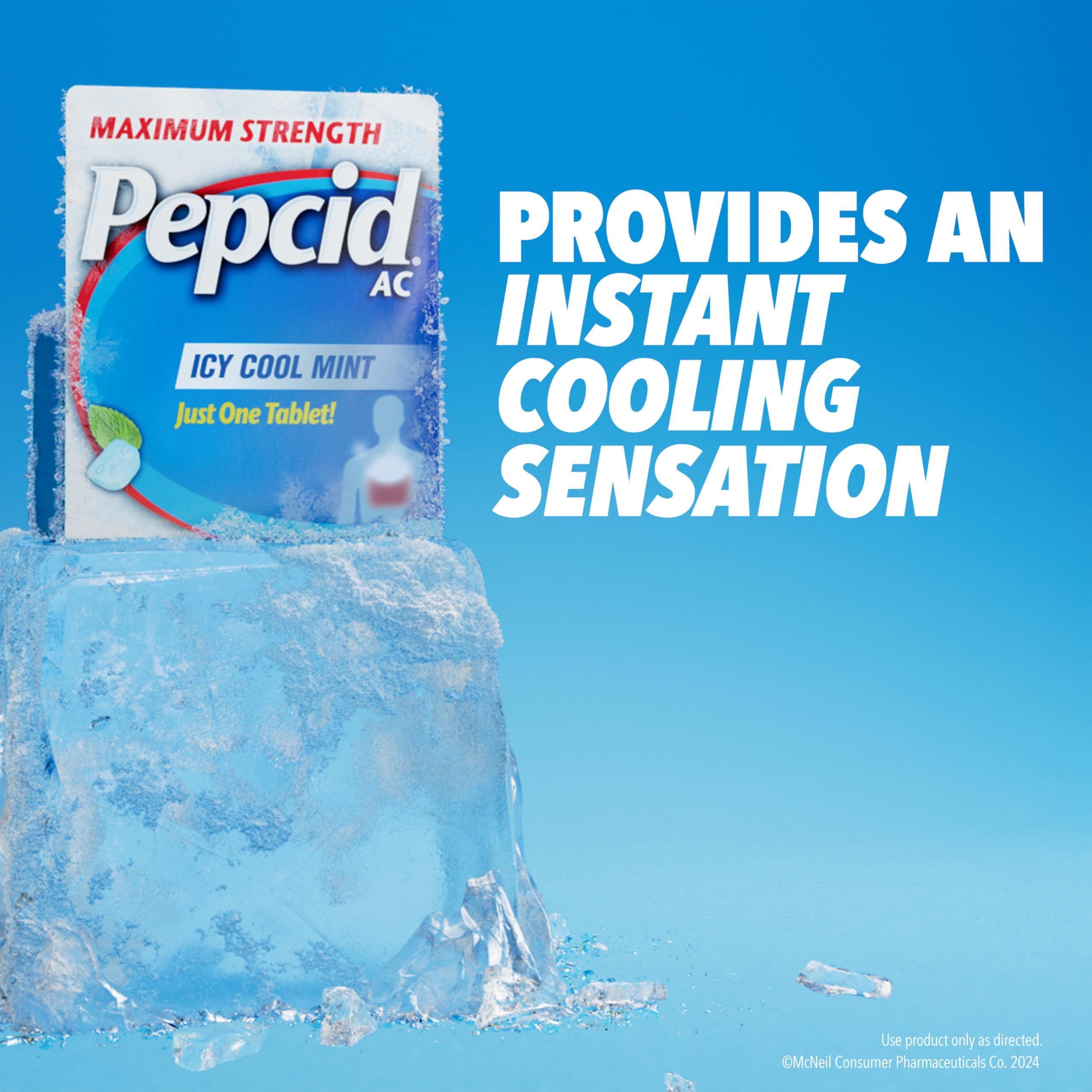 Pepcid AC 40-count packaging ready for home and travel acid reflux prevention.
