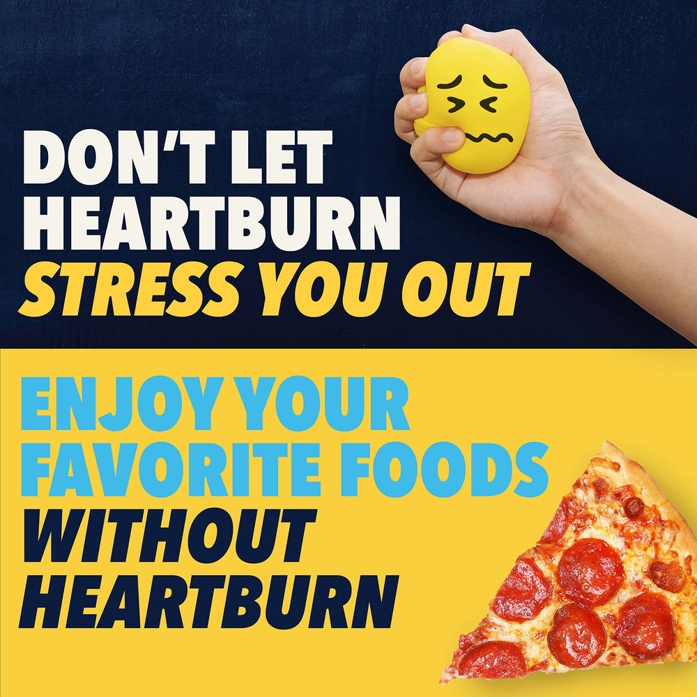 Pepcid AC box in a kitchen cabinet for convenient heartburn relief