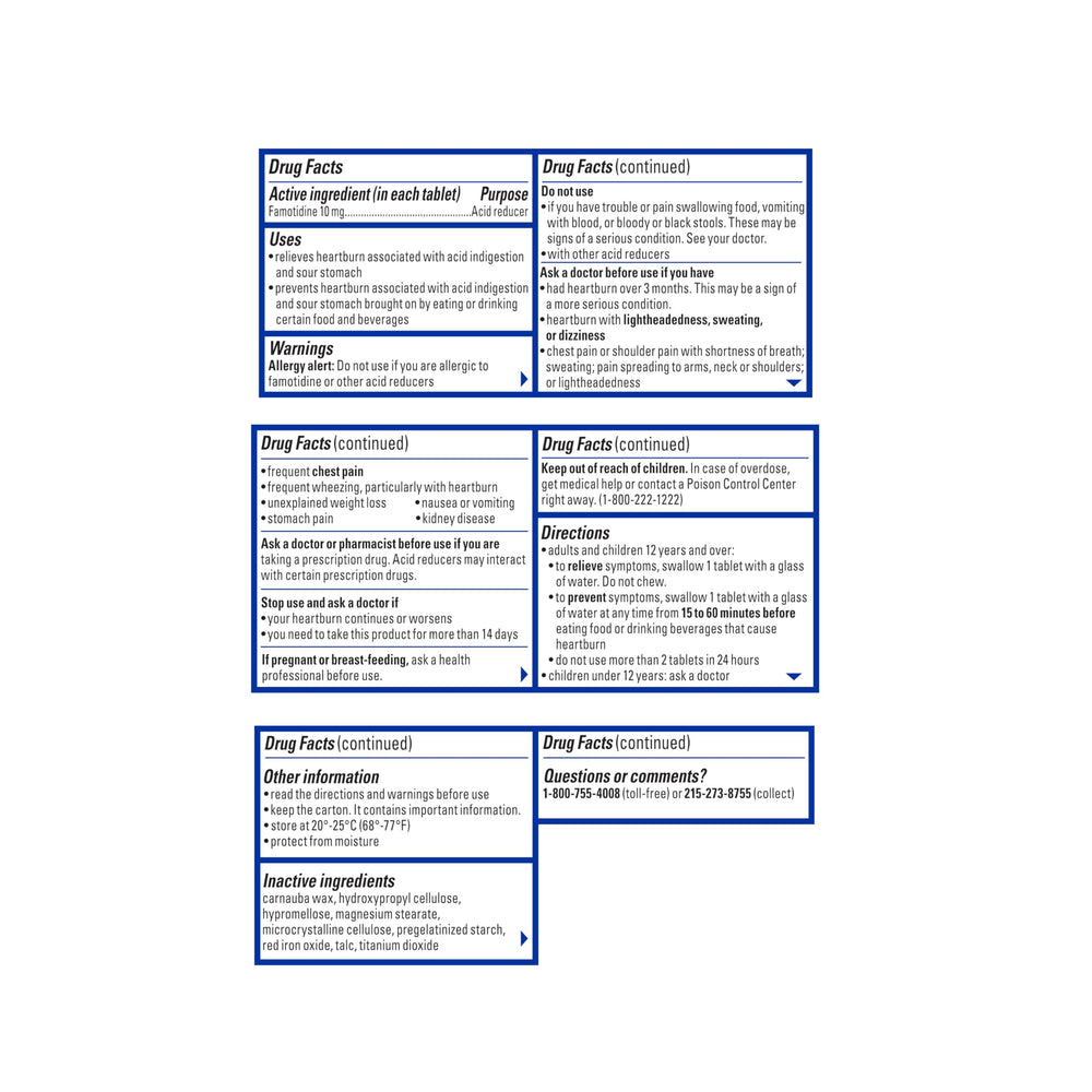 Pepcid AC Original Strength during meal prep, suggesting pre-meal use for prevention.