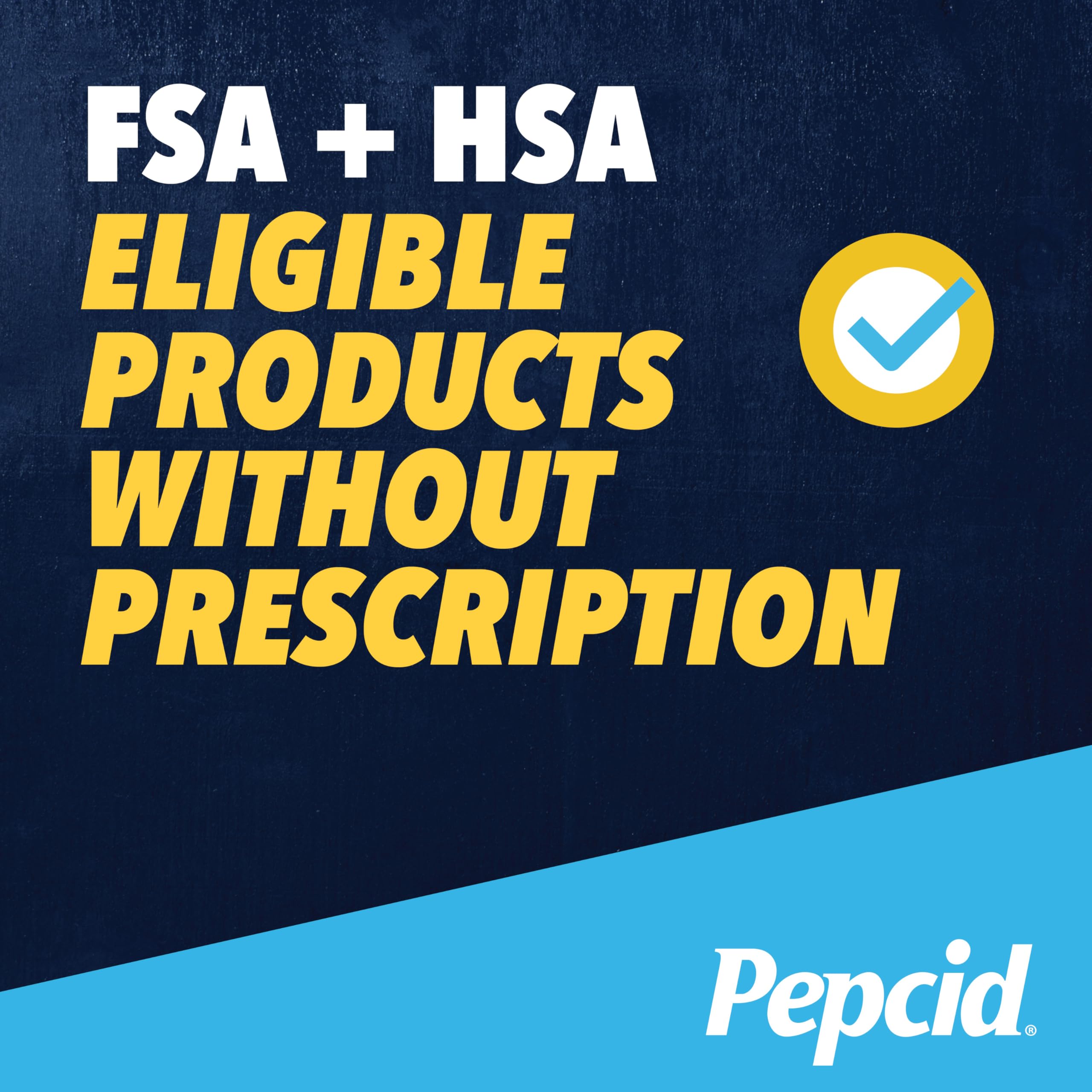 Pepcid AC Original Strength packaging emphasizes 90-count bottle for home or travel.