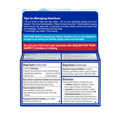 Glass of water with Pepcid AC tablet illustrates easy, consistent acid-control when needed.