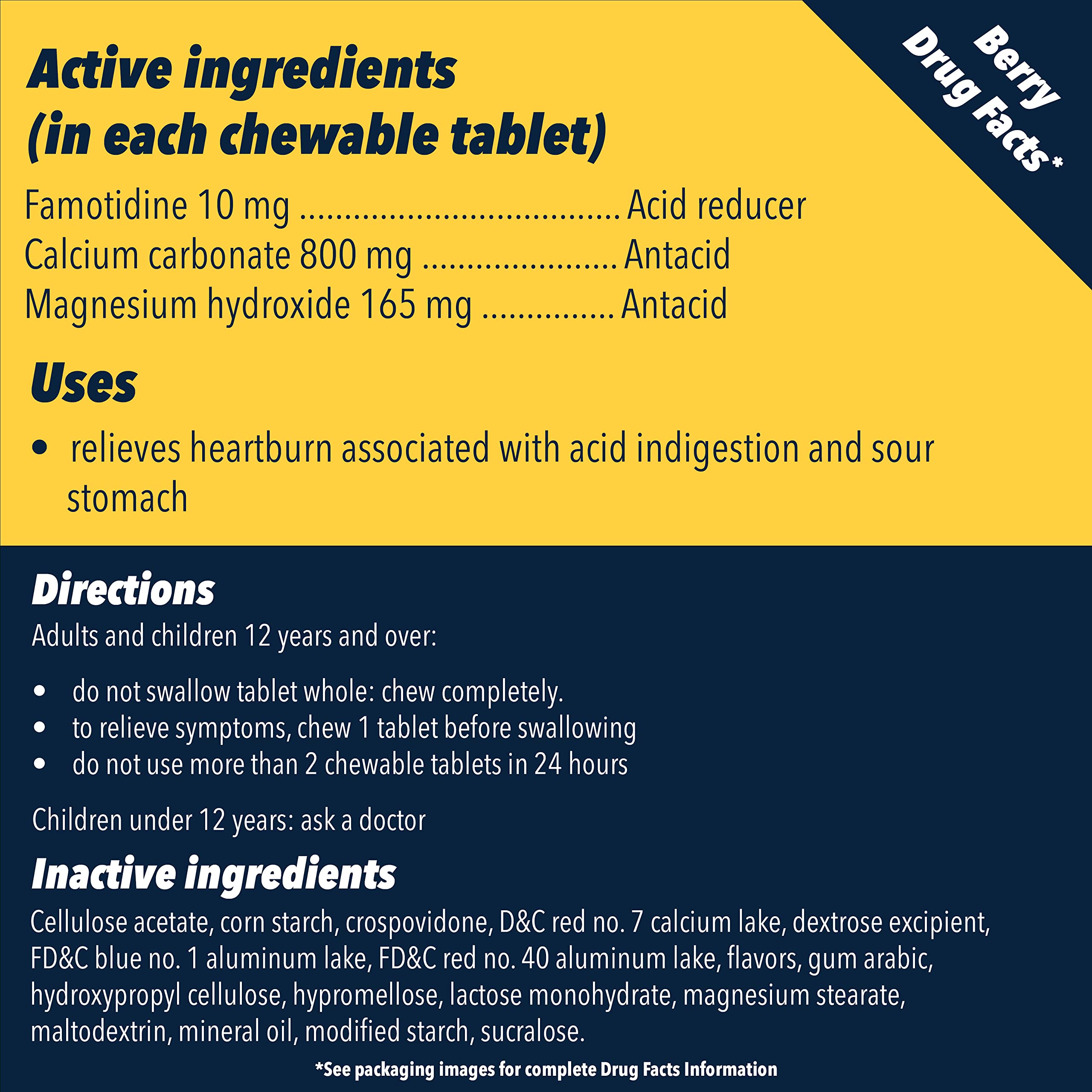 Pepcid Complete day and night acid control potential shown in nightly relief context.