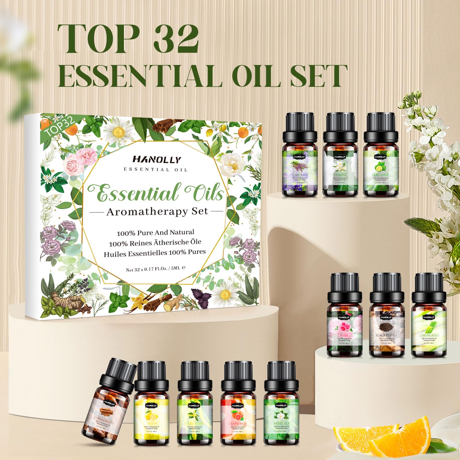 Peppermint essential oil bottle 5ml
