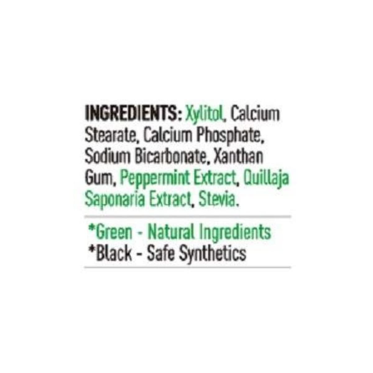 Peppermint flavor with activated charcoal for whitening and fresh breath