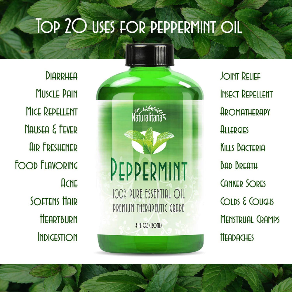 Peppermint essential oil diffuser for aromatherapy