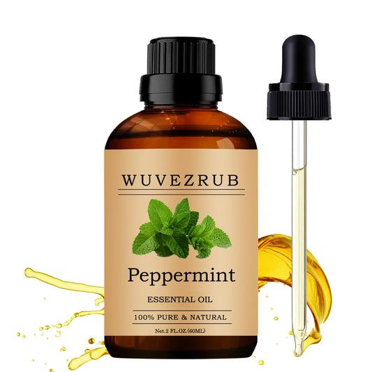 Peppermint essential oil bottle 60ml with dropper